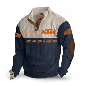 Dirt Motorcycle Men's Stand Up Collar Base Shirt CAR487 - Navy Blue
