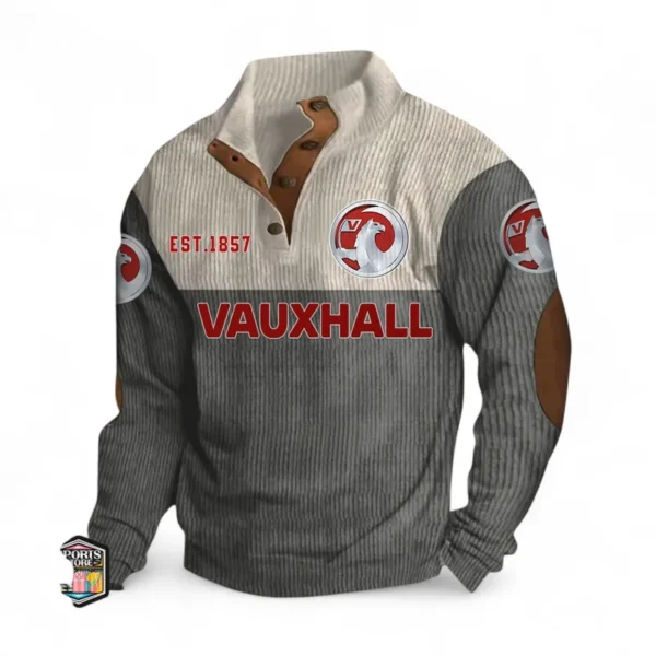 Small City Car Men's Stand Up Collar Base Shirt CAR487 - Gray
