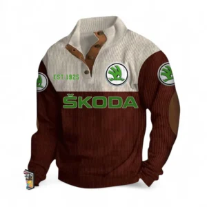 Mid-Size Sedan Men's Stand Up Collar Base Shirt CAR487 - Dark Red