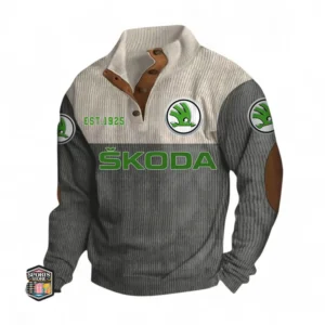 Practical Hatchback Men's Stand Up Collar Base Shirt CAR487 - Gray