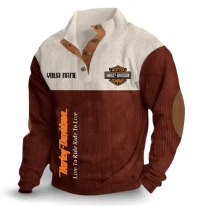 V-Twin Bike Men's Stand Up Collar Base Shirt CAR488 - Dark Red