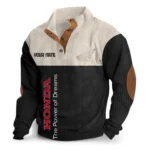Off-Road Bike Men's Stand Up Collar Base Shirt CAR488 - Black
