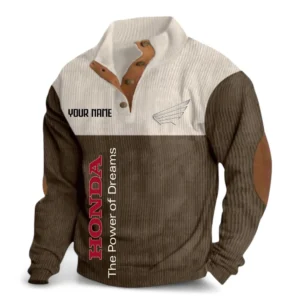 Road Bike Men's Stand Up Collar Base Shirt CAR488 - Brown