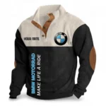 Street Motorcycle Men's Stand Up Collar Base Shirt CAR488 - Black