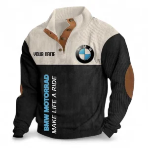 Street Motorcycle Men's Stand Up Collar Base Shirt CAR488 - Black