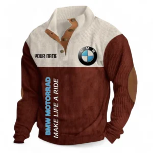 Sport Touring Motorbike Men's Stand Up Collar Base Shirt CAR488 - Dark Red