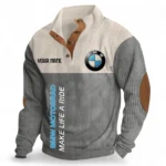 Touring Bike Men's Stand Up Collar Base Shirt CAR488 - Gray