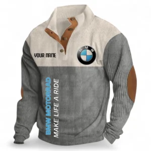 Touring Bike Men's Stand Up Collar Base Shirt CAR488 - Gray