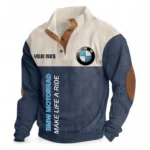 Adventure Motorcycle Men's Stand Up Collar Base Shirt CAR488 - Navy Blue