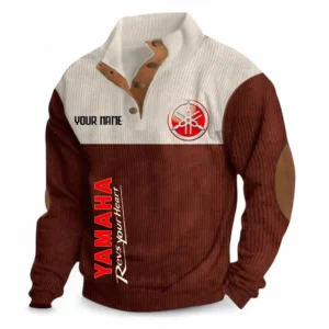 Road Motorcycle Men's Stand Up Collar Base Shirt CAR488 - Dark Red