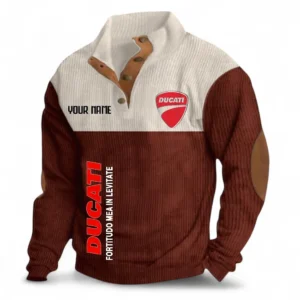 Track Hunter Men's Stand Up Collar Base Shirt CAR488 - Dark Red