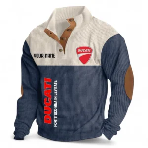 Sleek Superbike Men's Stand Up Collar Base Shirt CAR488 - Navy Blue