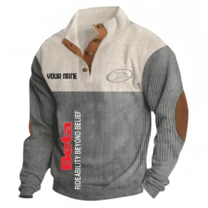 Dirt Bike Men's Stand Up Collar Base Shirt CAR488 - Gray
