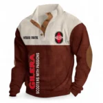 Classic Scooter Men's Stand Up Collar Base Shirt CAR488 - Dark Red