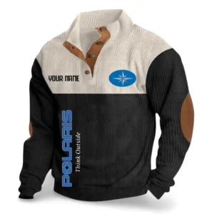 Off-Road Vehicle Men's Stand Up Collar Base Shirt CAR488 - Black