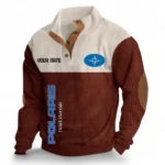 Utility Task Vehicle Men's Stand Up Collar Base Shirt CAR488 - Dark Red