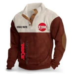 Compact Motorbike Men's Stand Up Collar Base Shirt CAR488 - Dark Red