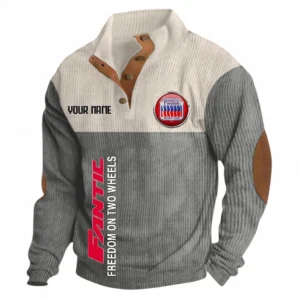 Dirt Motorcycle Men's Stand Up Collar Base Shirt CAR488 - Gray