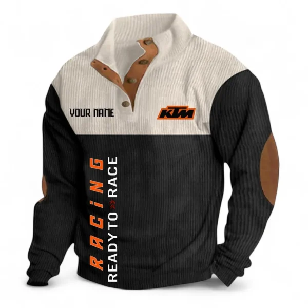 Outdoor Racing Motorcycle Men's Stand Up Collar Base Shirt CAR488 - Black