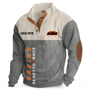 Enduro Bike Men's Stand Up Collar Base Shirt CAR488 - Gray