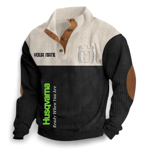 Adventure Motorbike Men's Stand Up Collar Base Shirt CAR488 - Black