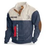 Exotic Road Racer Men's Stand Up Collar Base Shirt CAR488 - Navy Blue