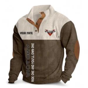 Long-Distance Bike Men's Stand Up Collar Base Shirt CAR488 - Brown