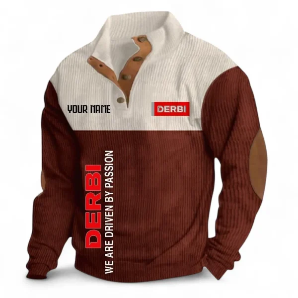 City Striker Men's Stand Up Collar Base Shirt CAR488 - Dark Red