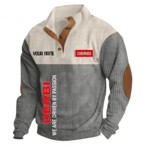 Nimble Scooter Men's Stand Up Collar Base Shirt CAR488 - Gray