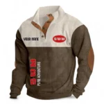 All-Terrain Two-Wheeler Men's Stand Up Collar Base Shirt CAR488 - Brown