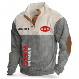 Performance Trail Bike Men's Stand Up Collar Base Shirt CAR488 - Gray