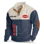 Rugged Terrain Motorcycle Men's Stand Up Collar Base Shirt CAR488 - Navy Blue