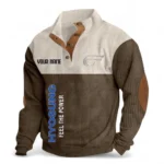 Dual-Sport Ride Men's Stand Up Collar Base Shirt CAR488 - Brown