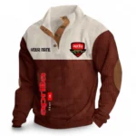 Two-Wheeler Men's Stand Up Collar Base Shirt CAR488 - Dark Red