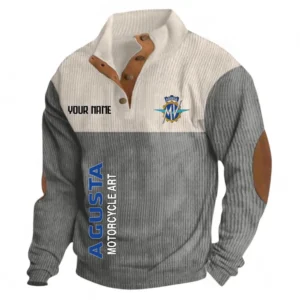 Italian Superbike Men's Stand Up Collar Base Shirt CAR488 - Gray