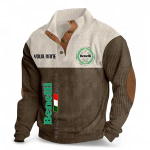Urban Commuter Bike Men's Stand Up Collar Base Shirt CAR488 - Brown