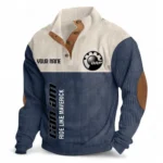 Off-Road Adventure Bike Men's Stand Up Collar Base Shirt CAR488 - Navy Blue