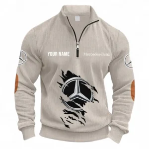 Performance Vehicle Half Zipper Corduroy Sweatshirt CAR491 - Apricot