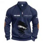 Prestige Automobile Half Zipper Corduroy Sweatshirt CAR491 - Navy Blue