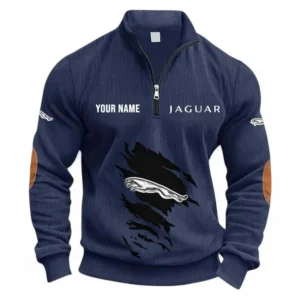 Prestige Automobile Half Zipper Corduroy Sweatshirt CAR491 - Navy Blue