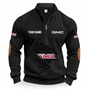 Road Trip Car Half Zipper Corduroy Sweatshirt CAR491 - Black