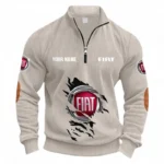 Everyday Auto Half Zipper Corduroy Sweatshirt CAR491 - Apricot