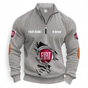 Family Hatchback Half Zipper Corduroy Sweatshirt CAR491 - Light Gray