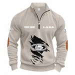 Budget Vehicle Half Zipper Corduroy Sweatshirt CAR491 - Apricot