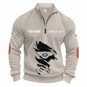 Grand Touring Vehicle Half Zipper Corduroy Sweatshirt CAR491 - Apricot