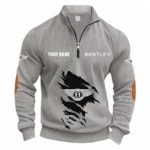 Flagship Luxury Auto Half Zipper Corduroy Sweatshirt CAR491 - Light Gray