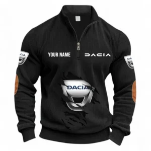Everyday Sedan Half Zipper Corduroy Sweatshirt CAR491 - Black