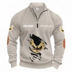 Collector’s Car Half Zipper Corduroy Sweatshirt CAR491 - Apricot