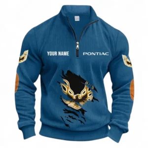 Heritage Sports Car Half Zipper Corduroy Sweatshirt CAR491 - Denim Blue