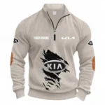 Everyday Vehicle Half Zipper Corduroy Sweatshirt CAR491 - Apricot
